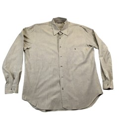 Pavone Men’s Dress Shirt L Made In Italy 55% Cotton 45% Polyester Long Sleeve Be