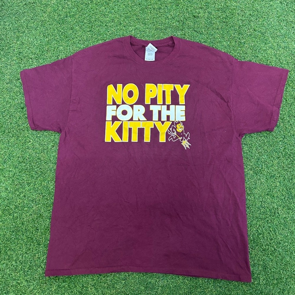 ASU Sun Devils No Pity For The Kitty T-Shirt Maroon Sparky Rivalry Mens XL