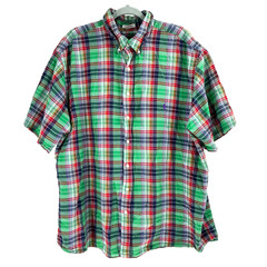 Ralph Lauren Authentic Indian Madras Plaid Shirt Men’s 2XB Multicolor Preppy