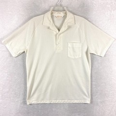 VTG Don Giovanni California Shirt Men L White Stripe Preppy Palm Springs 60s 70s