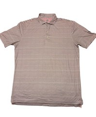 johnnie-O Featherweight Performance Polo – Warwick Stripe Bahama Mama Size M
