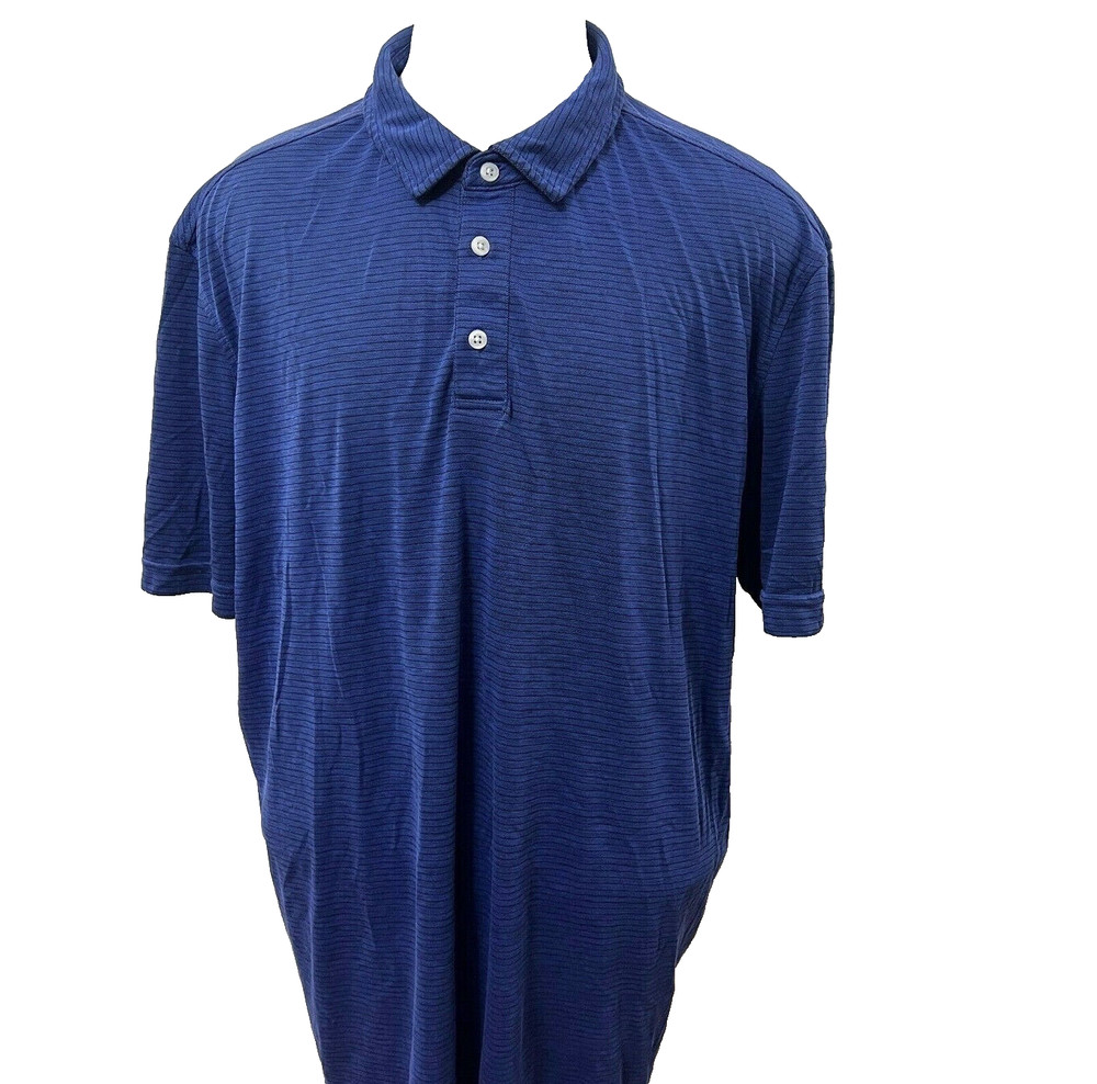 Nordstrom Classics Men’s Size XXL Solid Blue Pima Cotton Short Sleeve Polo Shirt