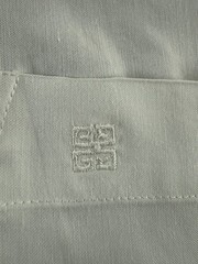 Givenchy Monsieur Polyester Cotton Point XL White Solid Men Long Sleeve Shirt
