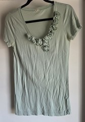 J.Crew T-Shirt XS Sage Green Cotton Short Sleeve Scoop Neck Casual Tee Top