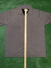 Public Supply NYC Button Down Oversized Short Sleeve Shirt Tan Black Size Small