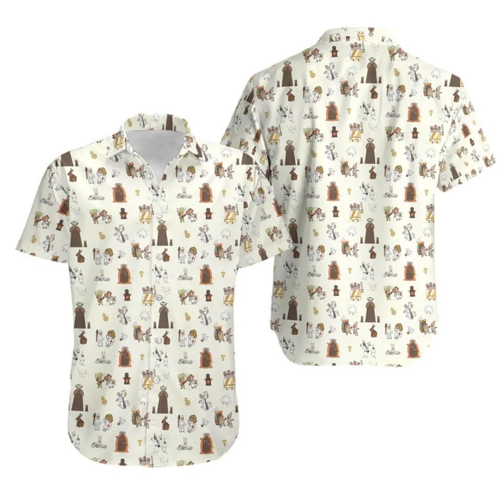 The Holy Grail Pattern Monty Python Hawaiian Shirt