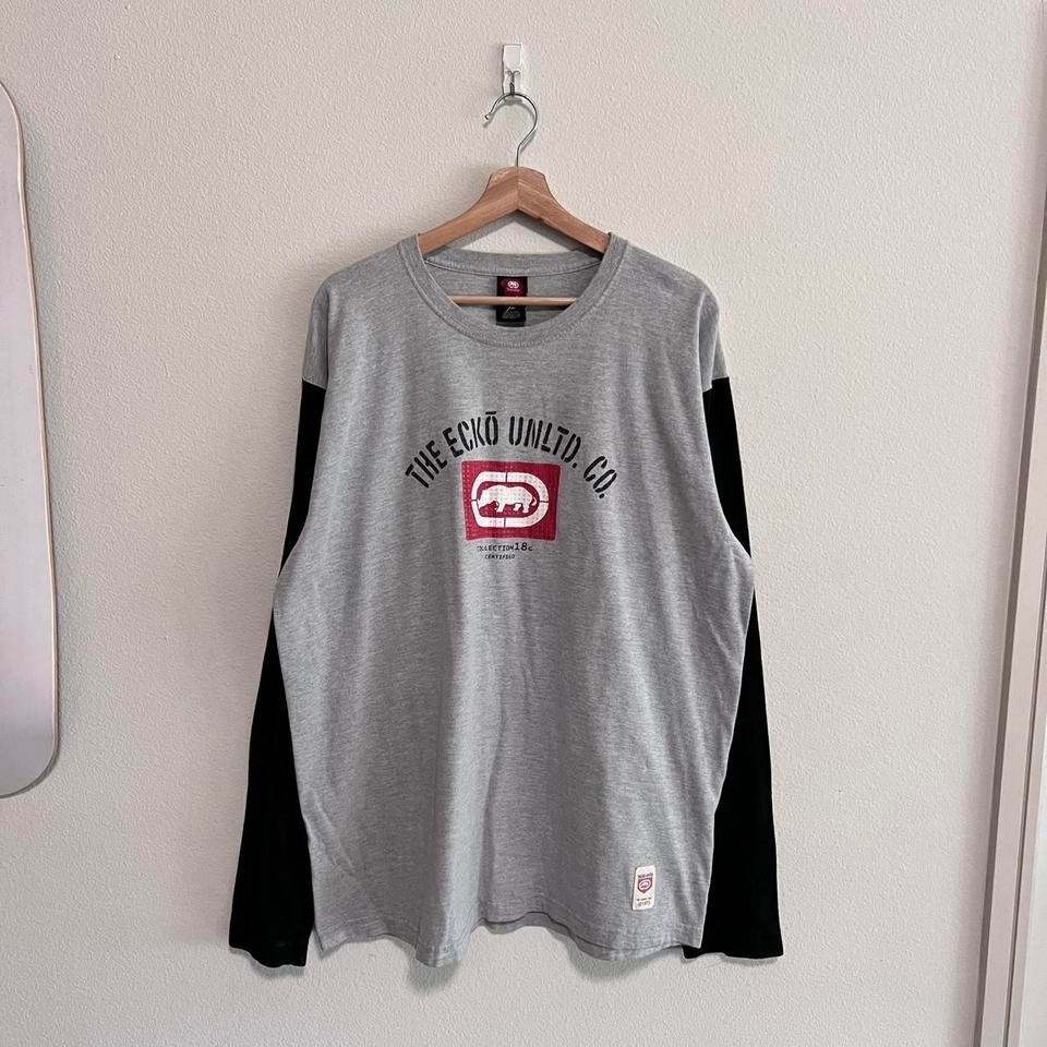 Vintage Ecko Unltd Double Layer Skater Grunge Y2K Long Sleeve T Shirt Size XL