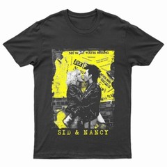 Sid And Nancy Love Punk Band Cotton Black All Size Men Women Shirt