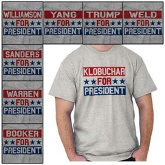 Cory Booker For President Political Voting Adult Short Sleeve Crewneck Tee