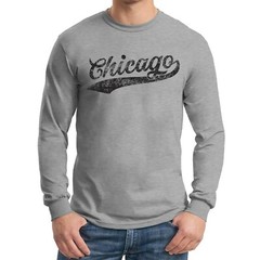 Chicago Baseball Script – Hometown Pride, Pitcher Long Sleeve T Shirt