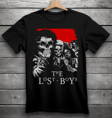 The Lost Boys Skull Movie Horror T-Shirt Black S-3XL