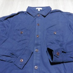 Peter Millar Men’s M Shacket Shirt Navy Blue Lava Wash Chore Fleece Knit LS
