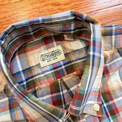 Vintage Gitman Bros USA Button Down Shirt Mens Medium Multicolor Plaid Colorful