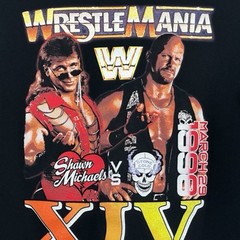 WWE WrestleMania XIV T Shirt Mens S Stone Cold Shawn Michaels Boston 1998 Black