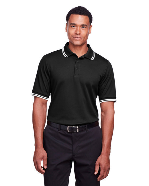 Devon & Jones DG20C Men’s Crownlux Performance Plaited Tipped Polo
