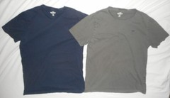 Hollister Solid Blue and Gray Plain T-Shirt Lot of 2 – Size Medium – Nice Shirts