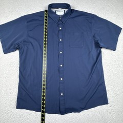 Poncho Shirt Mens XL Navy Button Nylon Stretch Performance Hiking Fishing EUC
