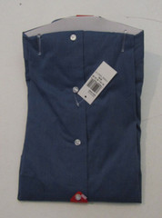 NWT Mens CALVIN KLEIN Dark Blue Pattern Long Sleeve Dress Shirt M 15-15.5 34/35