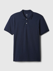 Gap All Day Pique Polo Shirt Men’s Size Large Tall Black/ Navy/White