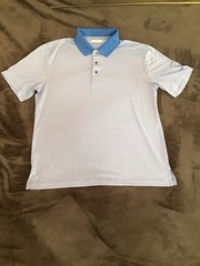 Grandslam Performance Men’s Polo Blue/White Striped L/G