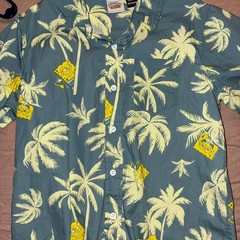 SpongeBob SquarePants Palm Tree Pineapple Button-Up Shirt