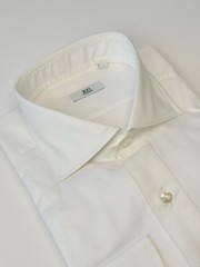 100 Hands White Twill Men’s Dress Shirt Size 41 Spread Collar Barrel Cuff Slim