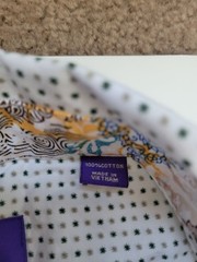 Tallia Polka Dot Collared Button Down Shirt Size XL Business Casual Wedding