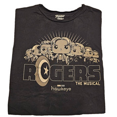 Funko Marvel Hawkeye Rogers The Musical Mens Black Graphic T-Shirt 3XL 2023