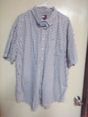 SP24 TOMMY HILFIGER MENS PLAID MULTI SHIRT SHORT SLEEVE BIG SZ XXL
