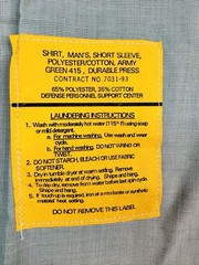 Vintage US Army Short Sleeve Dress Shirt AG-415 17.5” Cold War Era Unissued?