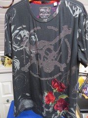 ROBERT GRAHAM MOTLEY CRUE S/S SHIRT SIZE MEDIUM RHINESTONE/STUDS RARE