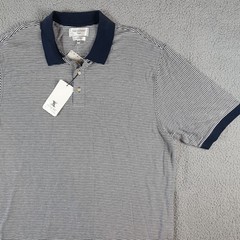 Vintage Y2K Preppy Striped Grunge Men’s Size XL Skater Surf Collar Polo Shirt