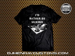 2XL DJ T SHIRT “I’D RATHER BE MIXING” TURNTABLES BLACK NEW TECHNICS 1200