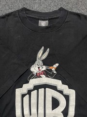 Vintage 90s Bugs Bunny Warner Bros Hollywood Shield T-shirt XL Single Stitch USA
