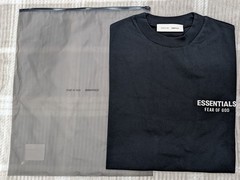 Fear of God Essentials Classic Tee ‘Jet Black’ XS Size Oversized T-Shirt SS25