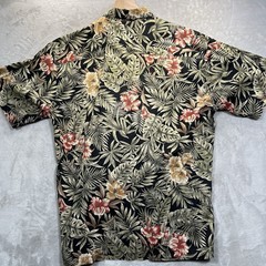 Tori Richards Honolulu Button Down Large Floral Hawaiin Cotton Lawn USA Vintage