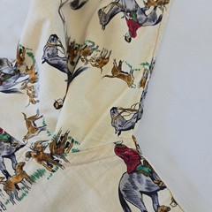 VTG 70s Gant AOP Equestrian Horse Hunting Print Long Sleeve Button Shirt Mens M