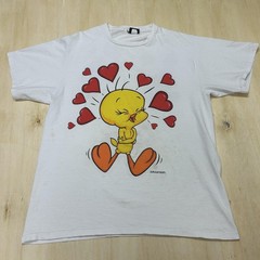 Vintage Tweety Looney Tunes Shirt Mens XL White Hearts Love 1994 Tee T-Shirt