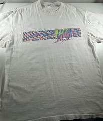 VTG 90s Surf Gear Body Boarding T-Shirt Mens XL X-Large Surf Beach Neon