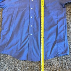 L.L. Bean Button Down Shirt Men’s 17-33 (0GLG7) Blue 100% Cotton.