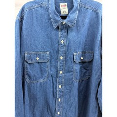 Denim Chambray Work Shirt Button Front Utility Pockets Dickies 3XL
