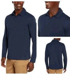 Banana Republic Men’s Long Sleeve Luxe Touch Performance Polo Large Blue New!