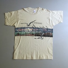 VINTAGE Outer Banks Shirt Adult XL Nature Beach North Carolina Print AOP