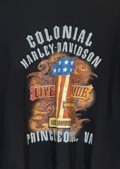 Colonial Harley Davidson Eagle Prince George VA Black Graphic Size 3XL NWT