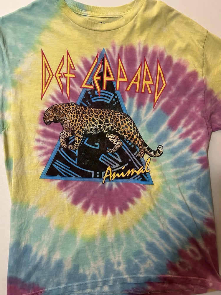 Def Leppard- Animal – Multicolor Tie Dye-Small Shirt, Rock, Metal, Music,80’s