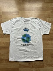 “One Day We Will Heal Between Clouds” White T-shirt Mens Large