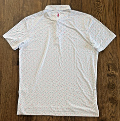Johnnie O NWT Men’s Large Polo Shirt Pin Up White Drinks Featherweight NWT $110