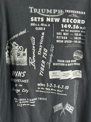 Triumph x Lucky Brand Graphic T-Shirt Double-Sided Print Size XL Faded Vtg. Wash