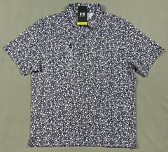 NWT Under Armour Golf Playoff 3.0 Polo Shirt Printed Nature 1383247 Men’s L $70