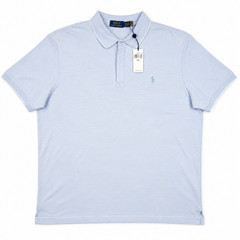 Polo Ralph Lauren Men’s Shirt 3XBB Big Light Blue Striped Short Sleeve Polo NWT